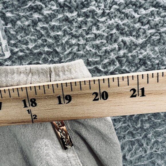 St John Sport Pants Womens Large Beige Linen‎ Blend Drawstring Casual Made USA - Picture 8 of 13